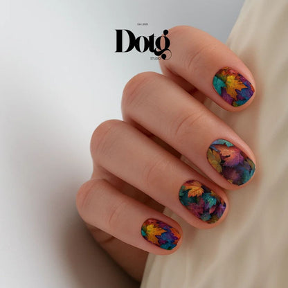 Nail Wrap Fall Leaves Decals DIY At-Home Autumn Manicure & Pedicure Stickers for Her