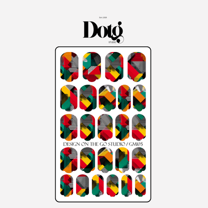 Color Blocks Nail Wraps •  Abstract Statement Nails  • Pedicure & Manicure Stickers