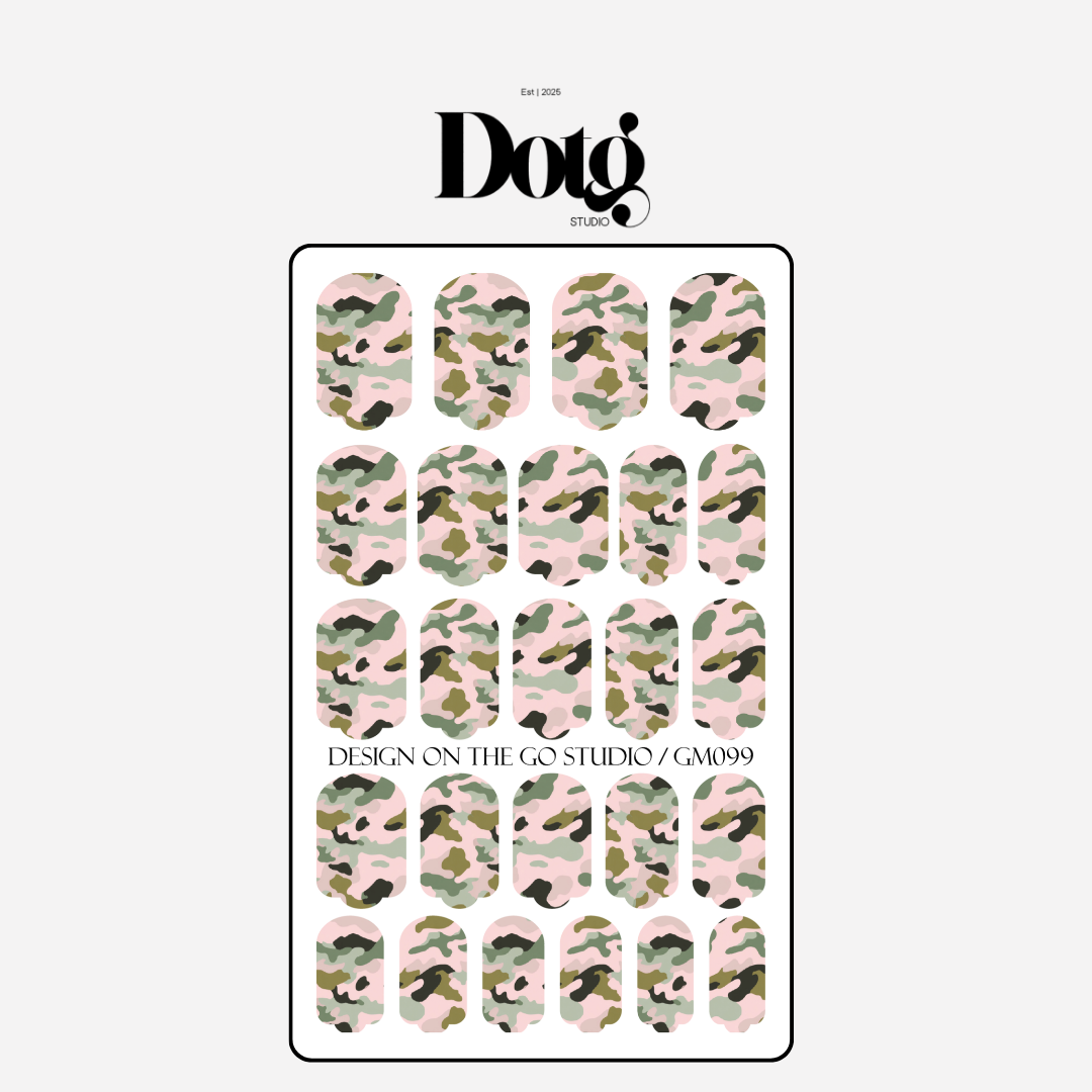 Neutral Camo Nail Polish Wraps DIY Manicure & Pedicure Stickers Nail Decal Strips