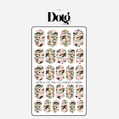 Neutral Camo Nail Polish Wraps DIY Manicure & Pedicure Stickers Nail Decal Strips
