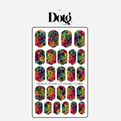 Abstract Paint Nail Polish Wraps DIY Manicure & Pedicure Floral Stickers Gift for Her