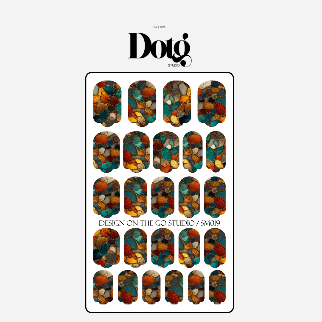 Mosaic Nail Polish Wraps DIY Manicure & Pedicure Stickers Nail Decal Strips