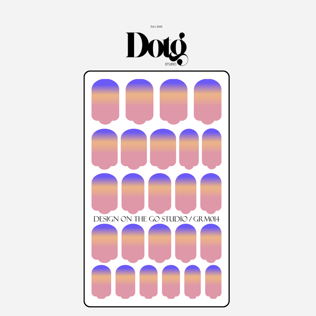 Sunset Ombré Gradient Nail Wraps DIY Manicure & Pedicure Spring Summer Nail Stickers Minimalist Design