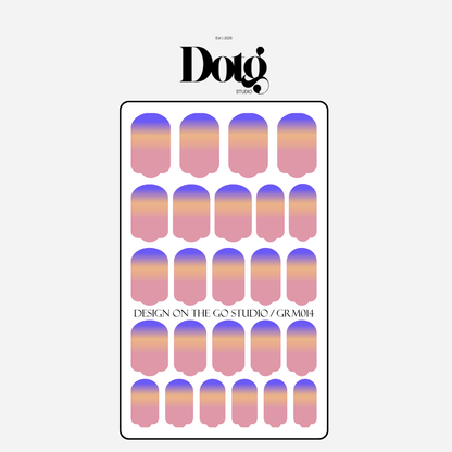 Sunset Ombré Gradient Nail Wraps DIY Manicure & Pedicure Spring Summer Nail Stickers Minimalist Design