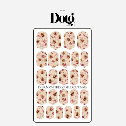 HoneyBee Florals Nail Polish Wraps DIY Manicure & Pedicure Stickers Nail Decal Strips
