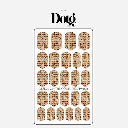 Matzah Nail Polish Wraps DIY Manicure & Pedicure Stickers Passover Nail Decal Strips
