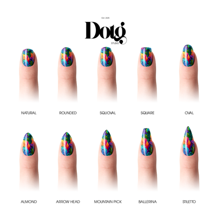 Fantasy Floral Nail Polish Wraps DIY Manicure & Pedicure Neon Garden Stickers Nail Decal Strips