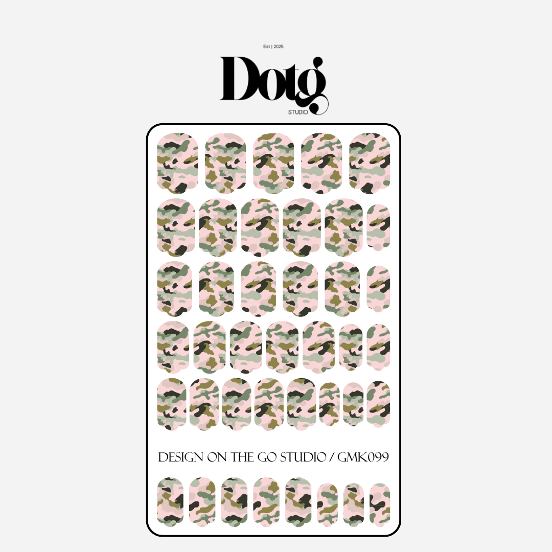 Neutral Camo Nail Polish Wraps DIY Manicure & Pedicure Stickers Nail Decal Strips