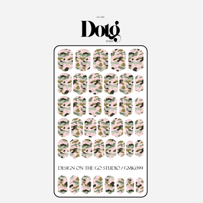 Neutral Camo Nail Polish Wraps DIY Manicure & Pedicure Stickers Nail Decal Strips