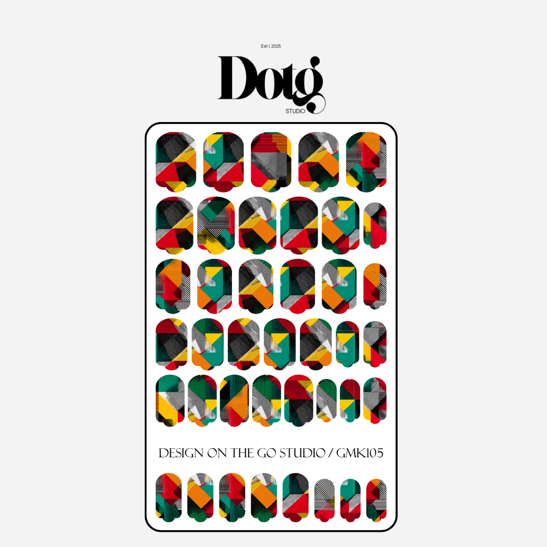 Color Blocks Nail Wraps •  Abstract Statement Nails  • Pedicure & Manicure Stickers
