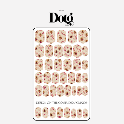 HoneyBee Florals Nail Polish Wraps DIY Manicure & Pedicure Stickers Nail Decal Strips