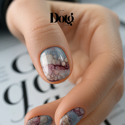 Mineral Fluid Print Nail Polish Wraps DIY Manicure & Pedicure Floral Stickers Gift for Her