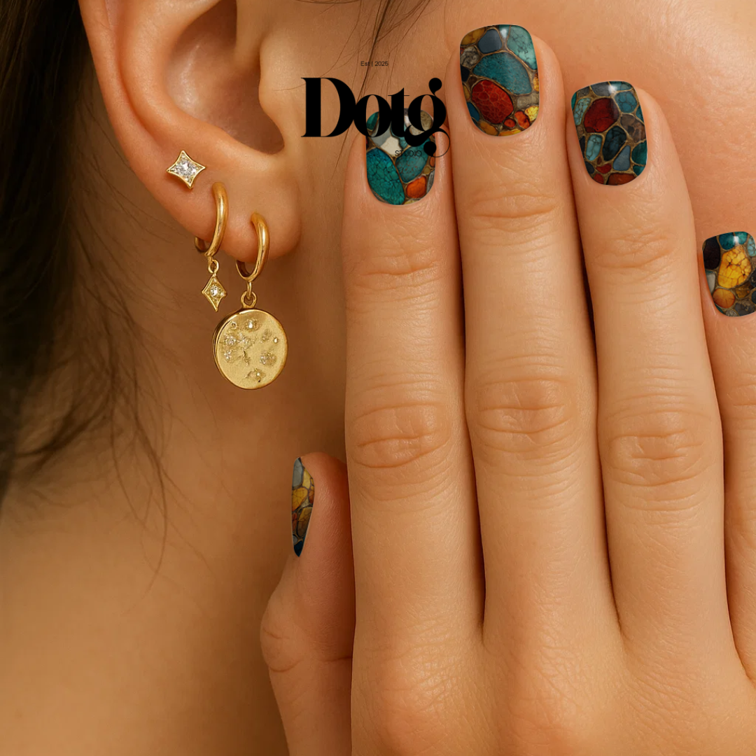 Mosaic Nail Polish Wraps DIY Manicure & Pedicure Stickers Nail Decal Strips