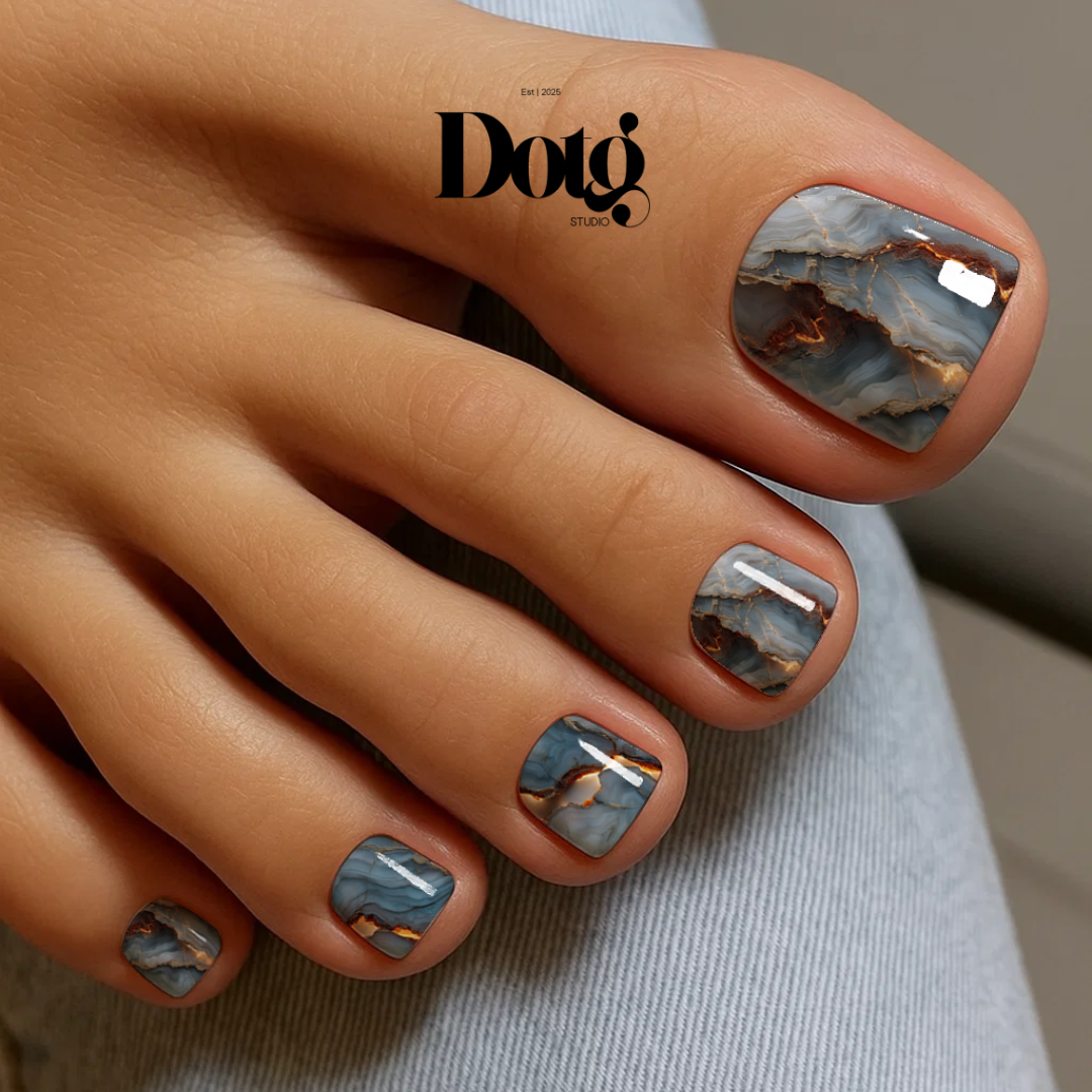 Smoked Onyx Nail Polish Wraps DIY Manicure & Pedicure Stickers Nail Decal Strips