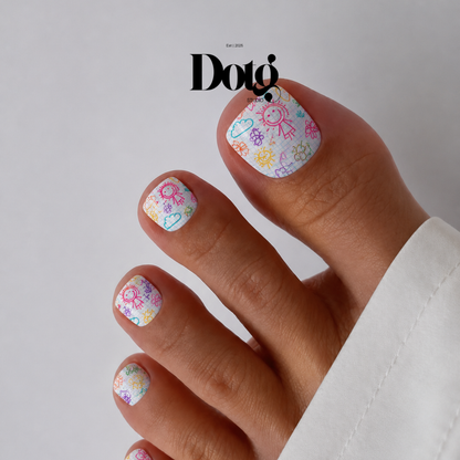 Back To School Doodle Nail Wraps DIY Manicure & Pedicure Teacher Appreciation Nail Stickers Classroom