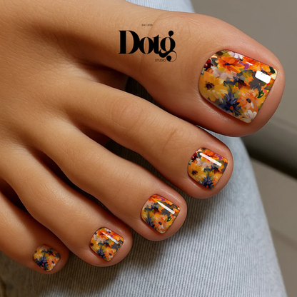 Floral Bloom Nail Polish Wraps DIY Manicure Stickers Nail Decal Strips