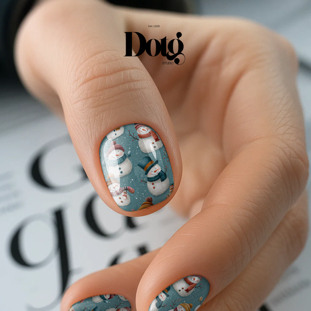 Nail Wrap Snowman Nail Decal Christmas Day Strips DIY Manicure and Pedicure Stickers