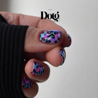Fuchsia Leopard Nail Polish Wraps DIY Manicure & Pedicure  Iridescent Gradients Nail Stickers Decal Strips
