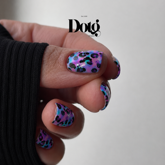 Fuchsia Leopard Nail Wraps