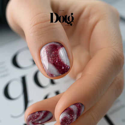 Peppermint Swirl Nail Polish Wraps DIY Christmas Manicure Stickers Nail Decal Strips