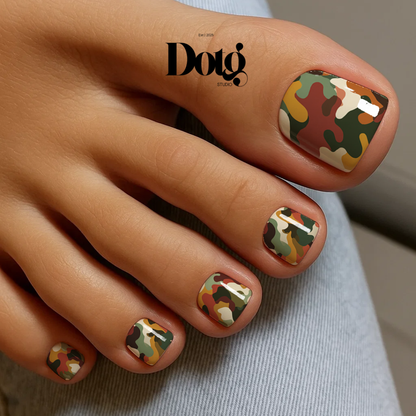 Abstract Camouflage Nail Polish Wraps DIY Manicure & Pedicure Stickers Nail Decal Strips