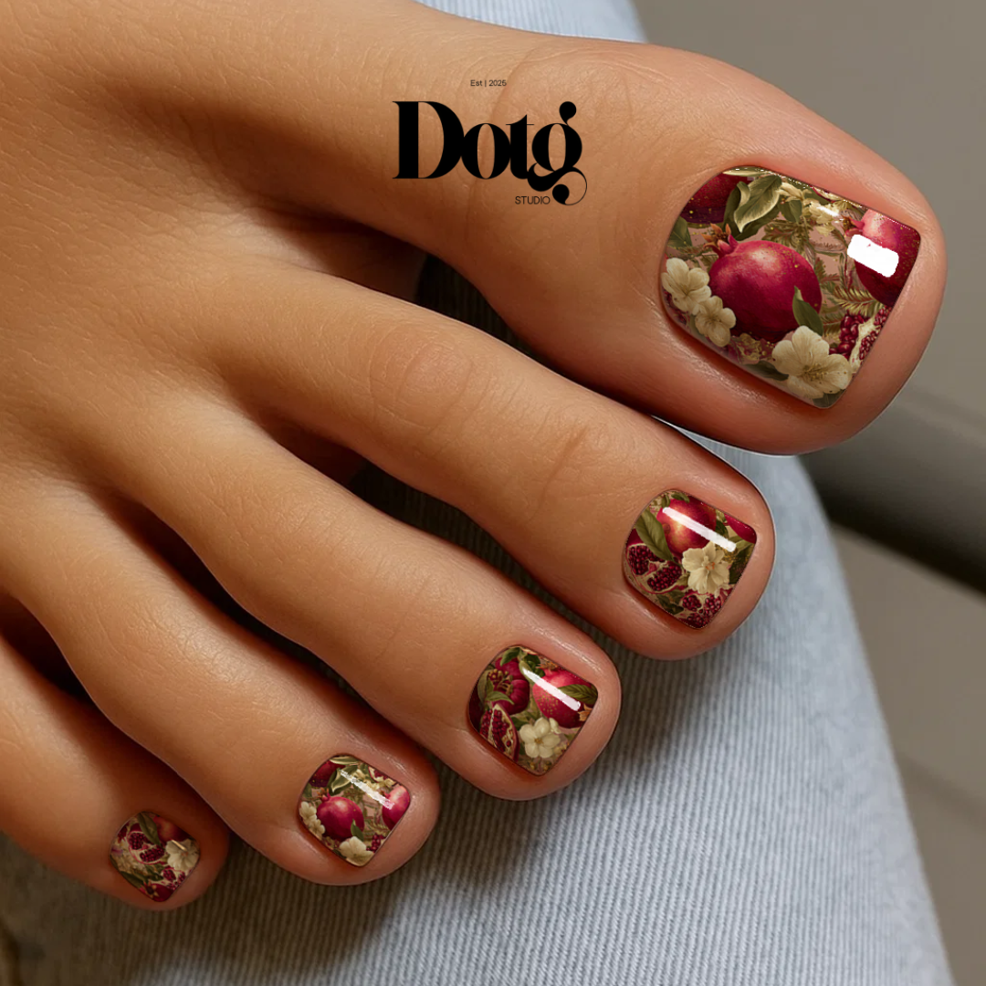 Pomegranate DeLuxe Nail Polish Wraps DIY Manicure & Pedicure Stickers Nail Decal Strips
