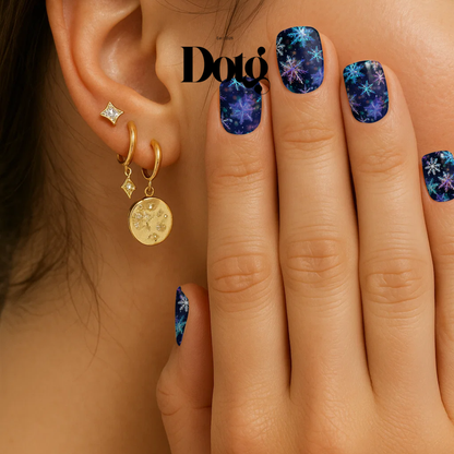Holographic Snowflakes Nail Wraps Minimalist Manicure & Pedicure Nail Design Stickers