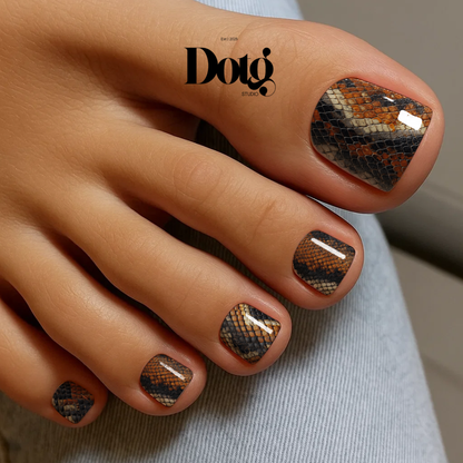 Onyx Snake Skin Nail Polish Wraps DIY Manicure & Pedicure Stickers Nail Decal Strips