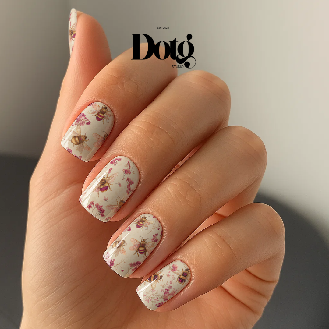HoneyBee Florals Nail Polish Wraps DIY Manicure & Pedicure Stickers Nail Decal Strips