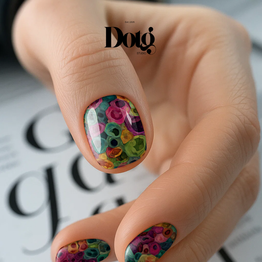 Abstract Paint Nail Polish Wraps DIY Manicure & Pedicure Floral Stickers Gift for Her