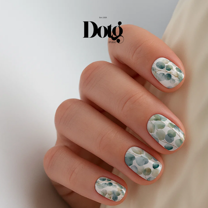 Eucalyptus Leaves Nail Polish Wraps DIY Manicure and Pedicure Stickers Nail Decal Strips