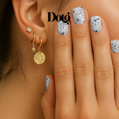 Black Peonies Nail Polish Wraps DIY Manicure and Pedicure Stickers Nail Decal Strips