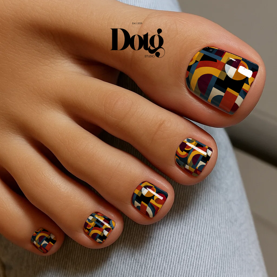 Modern Geometric Nail Polish Wraps DIY Manicure Stickers Nail Decal Strips