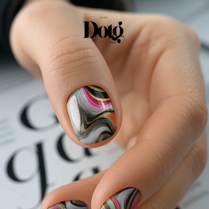 Abstract Swirl Nail Polish Wraps DIY Manicure Stickers Nail Decal Strips