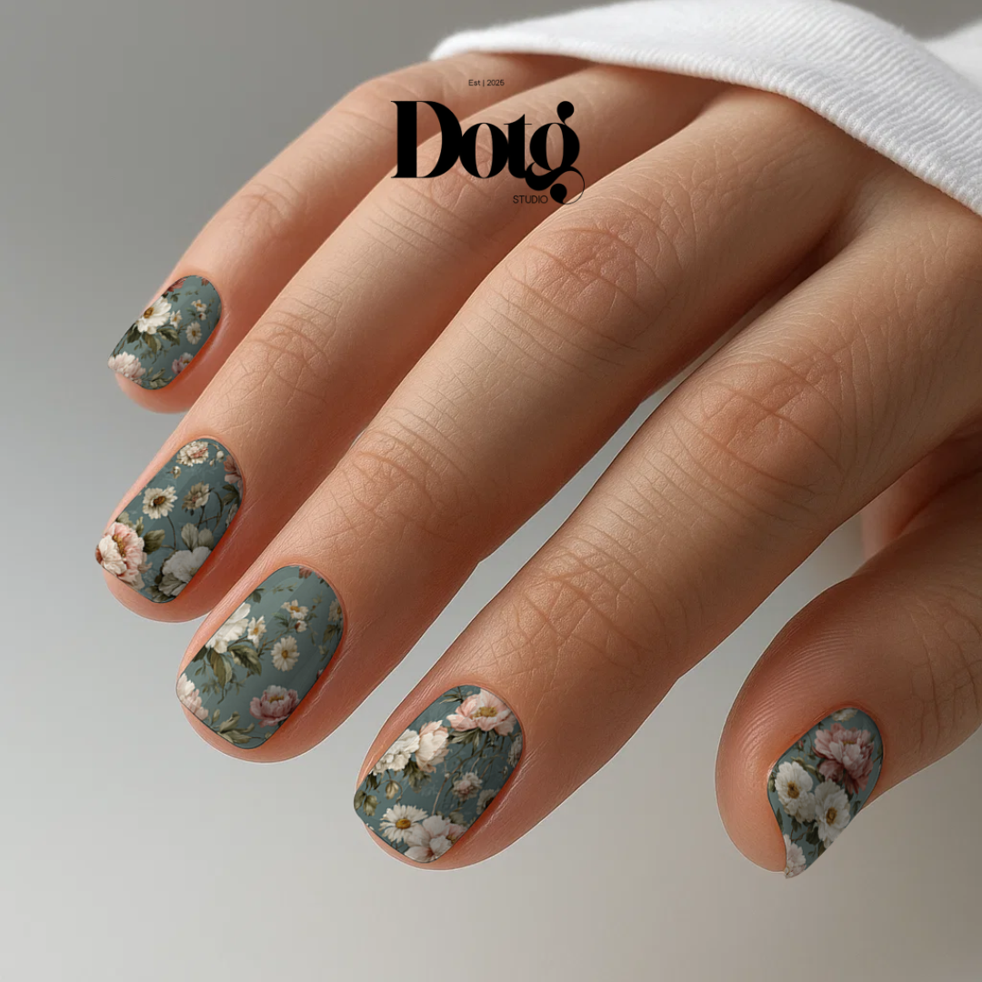 Floral Poem Nail Polish Wraps DIY Manicure Stickers Nail Decal Strips
