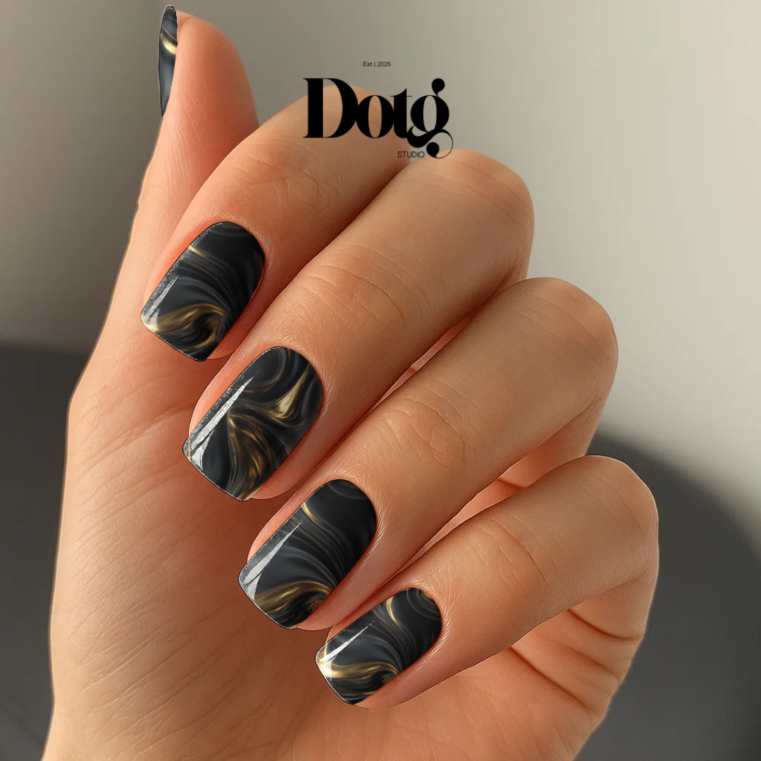 Black Velvet Nail Polish Wraps DIY Manicure and Pedicure Nail Stickers Decal Strips