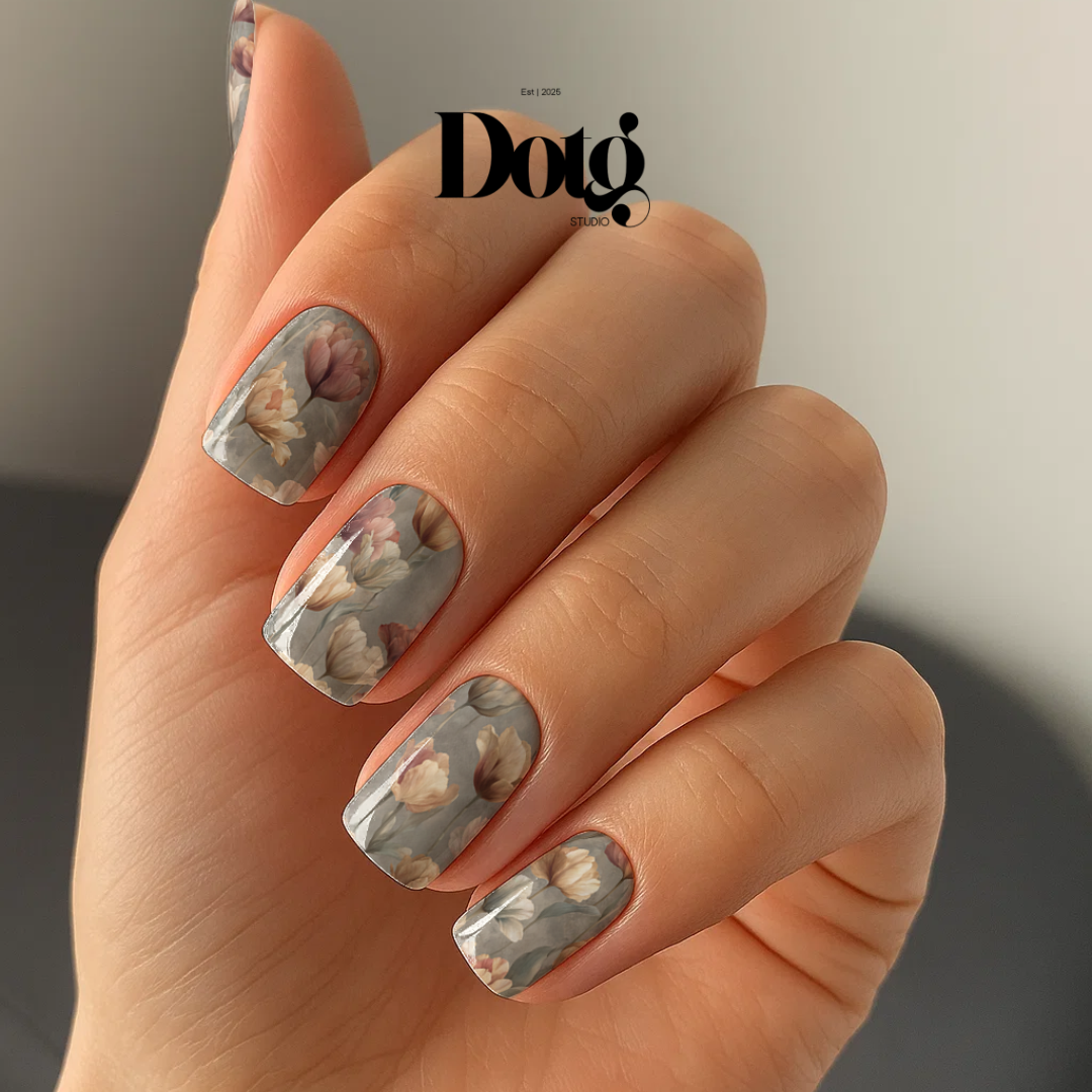 Floral Petals Nail Polish Wraps DIY Manicure & Pedicure Tulip Stickers Nail Decal Strips