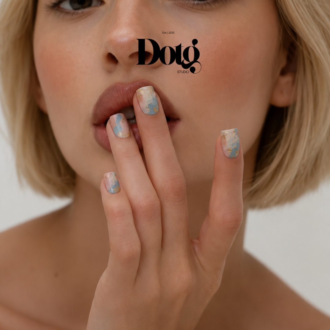 Pastel Abstract Nail Wraps Luxury Minimalist DIY Manicure & Pedicure Nails Stickers Fashionable Nails