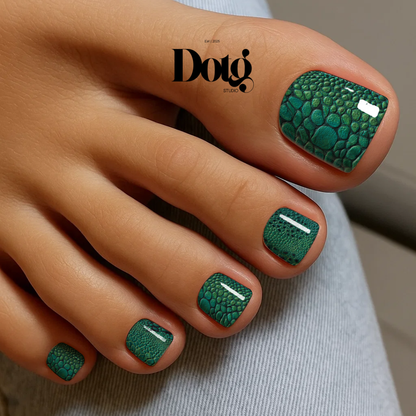 Emerald Snake Skin Nail Polish Wraps DIY Manicure & Pedicure Stickers Nail Decal Strips