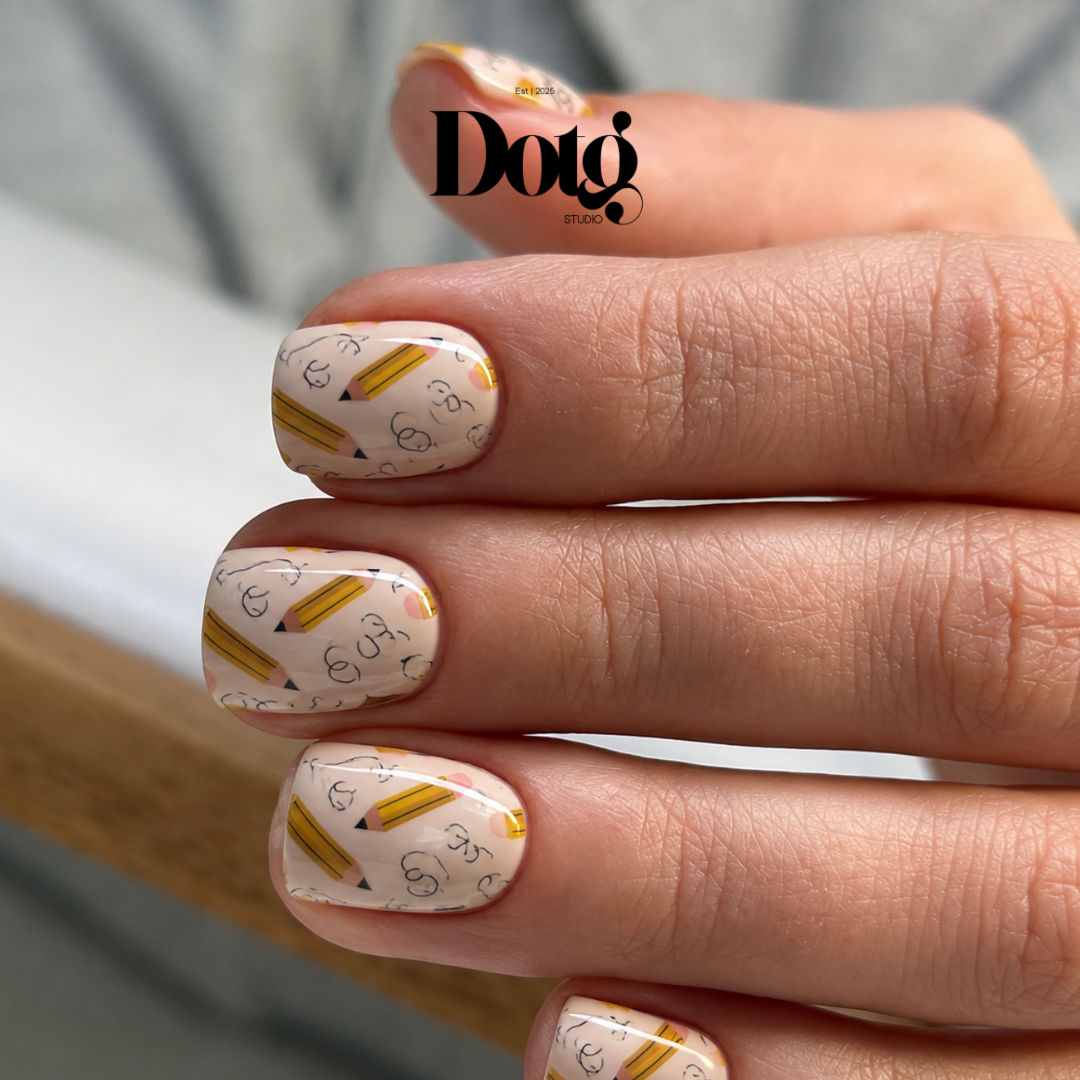 Back To School Nail Wraps DIY Manicure & Pedicure Teacher Appreciation Nail Stickers Classroom Strips