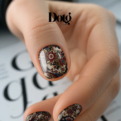 Russian Rug Nail Wraps Luxe Nails Stickers Decals DIY Manicure and Pedicure Strips