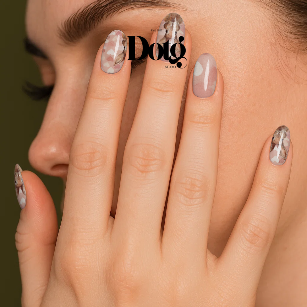 Easter Bunny Nail Polish Wraps DIY Manicure & Pedicure Stickers Nail Decal Strips