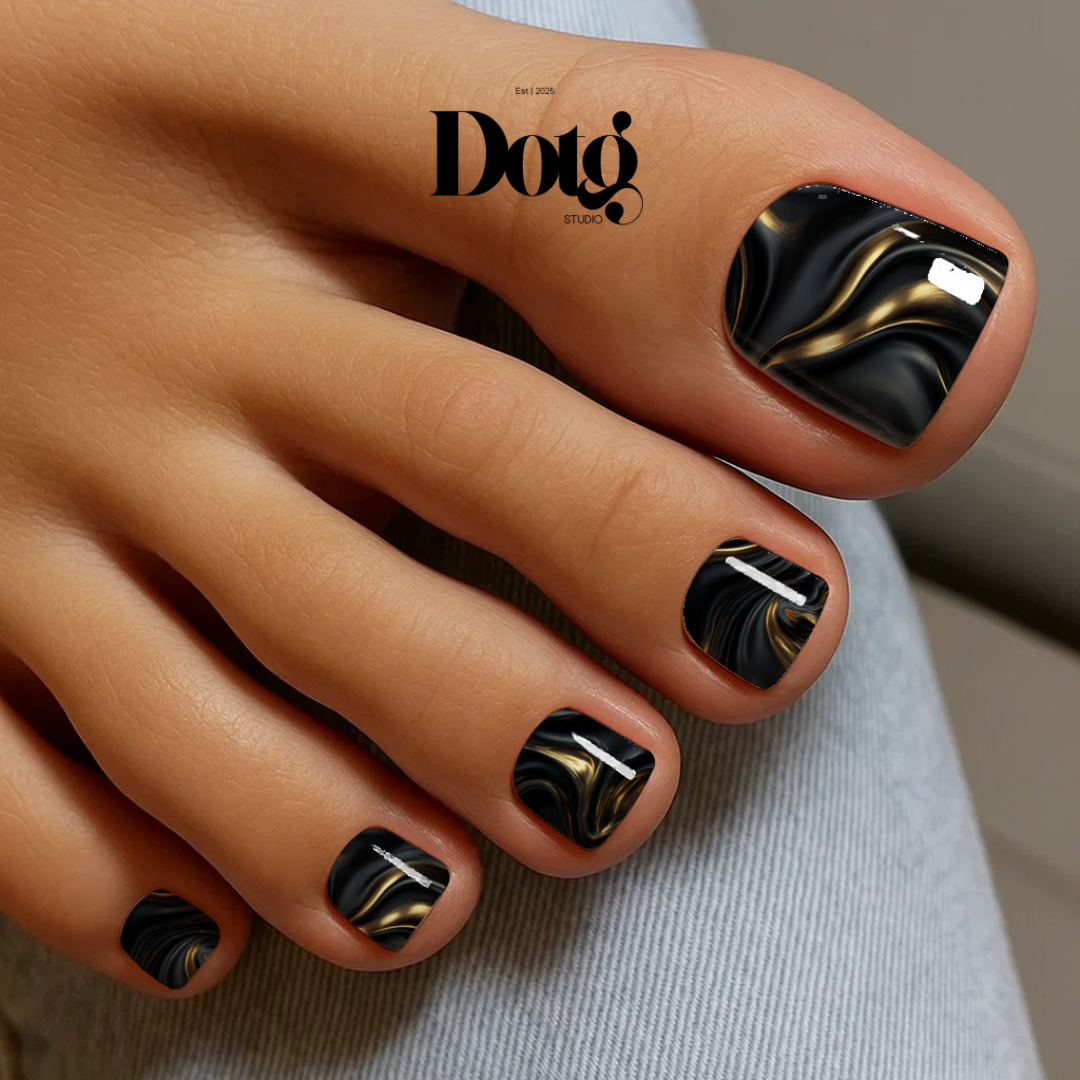 Black Velvet Nail Polish Wraps DIY Manicure and Pedicure Nail Stickers Decal Strips