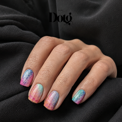 Pastel Fluid Art Nail Polish Wraps DIY Manicure & Pedicure Girly Nail Stickers Decal Strips