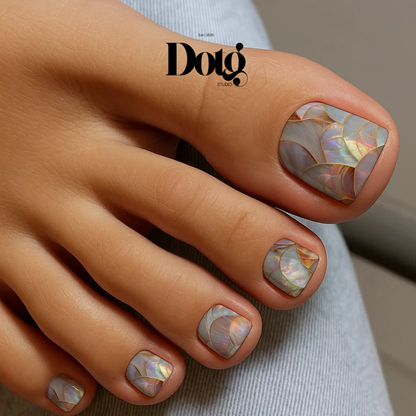 Seashell Pearl Nail Polish Wraps DIY Manicure & Pedicure Stickers Nail Decal Strips