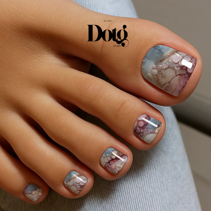 Mineral Fluid Print Nail Polish Wraps DIY Manicure & Pedicure Floral Stickers Gift for Her