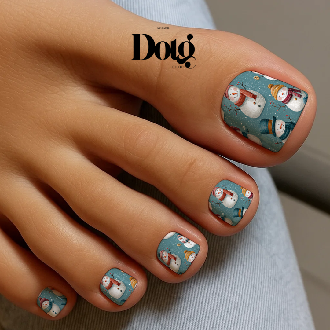 Nail Wrap Snowman Nail Decal Christmas Day Strips DIY Manicure and Pedicure Stickers