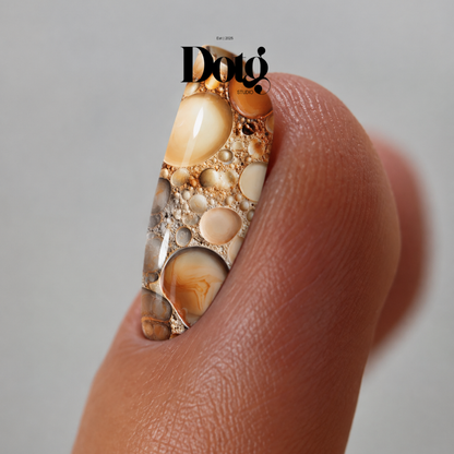 Brown Marble Nail Wrap DIY Manicure & Pedicure Stickers Neutral Nail Gift for Mom