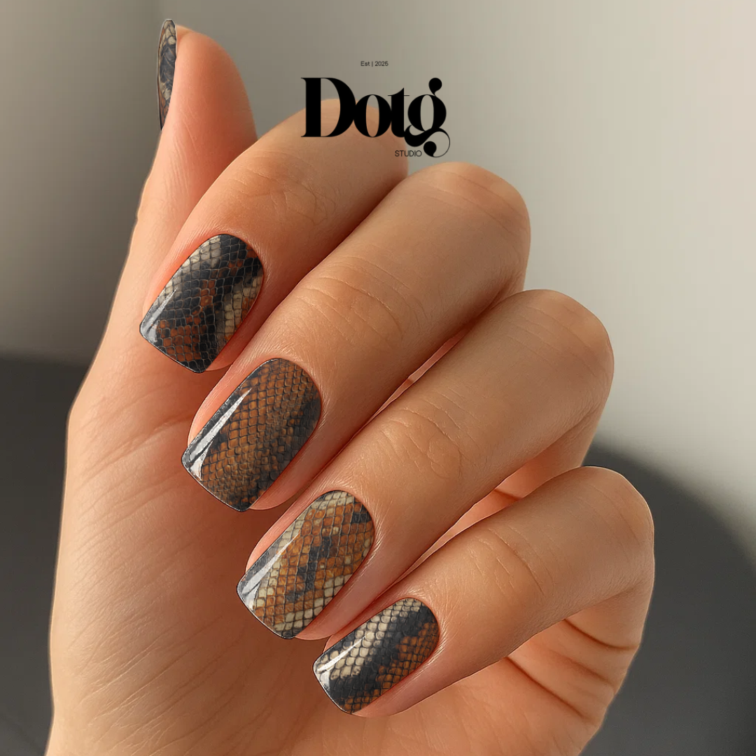 Onyx Snake Skin Nail Polish Wraps DIY Manicure & Pedicure Stickers Nail Decal Strips