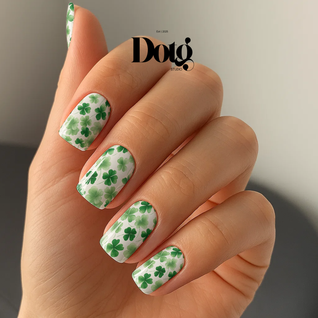 St. Patrick's Day Clover Nail Wrap DIY Manicure & Pedicure Stickers Nail Decal Strips